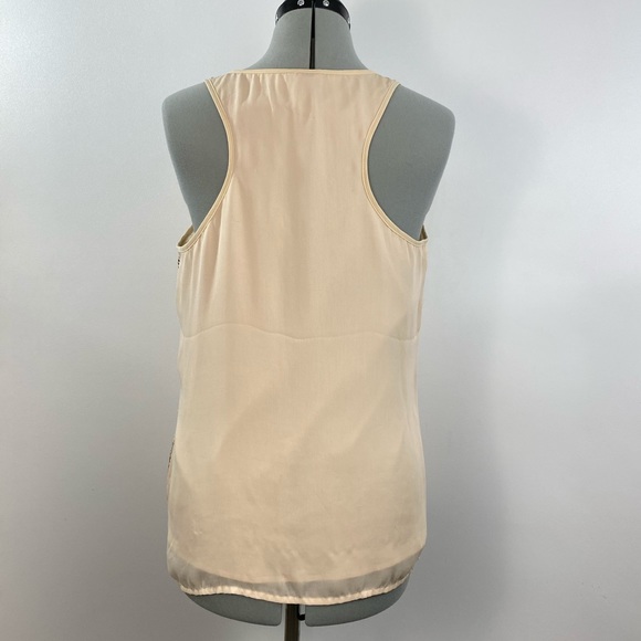 Fossil Medium Sequin Tank Rose Gold Copper Blush Champagne Ombre Chevron Cami - Picture 5 of 14